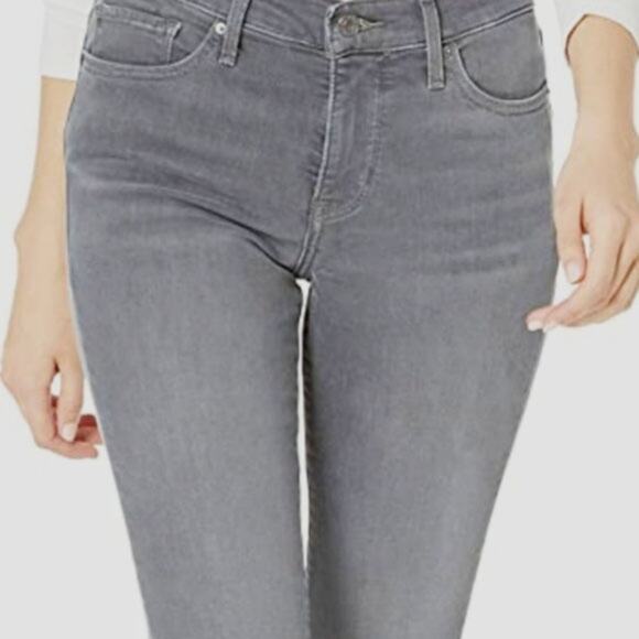 NWT L.L. Bean Brushed Grey Wide Leg Jeans Size 12. - Picture 1 of 9